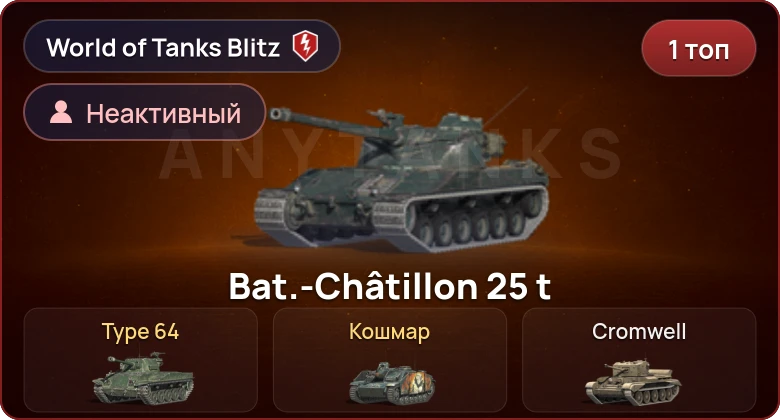 World of Tanks Blitz — Неактив | 1 Топ  