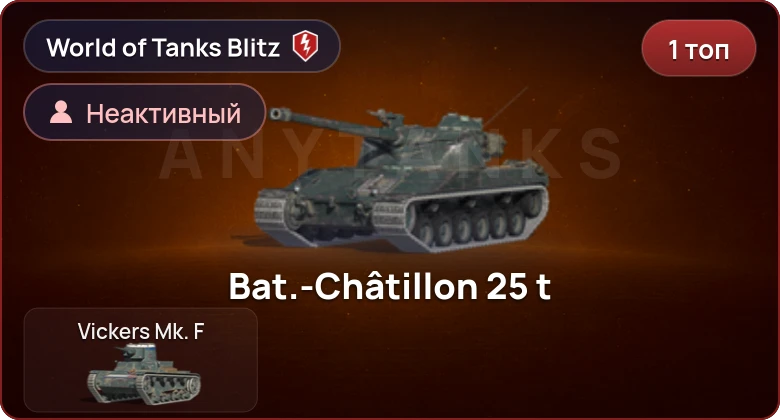 World of Tanks Blitz — Неактив | 1 Топ  