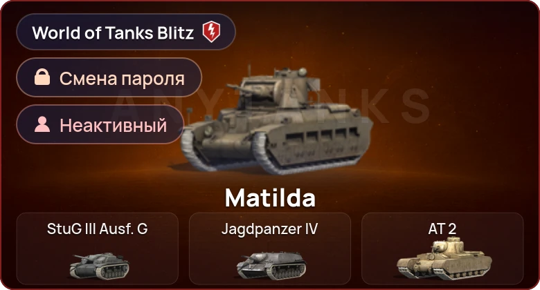 World of Tanks Blitz — Неактив | 0 Топов | 0 Премов 