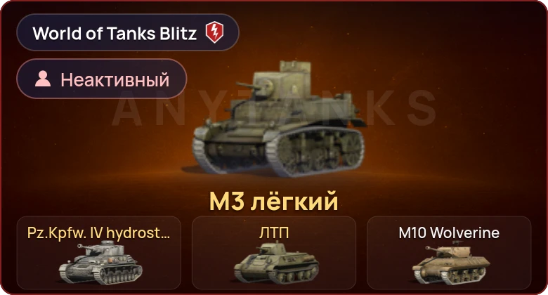 World of Tanks Blitz — Неактив | 3 Према 