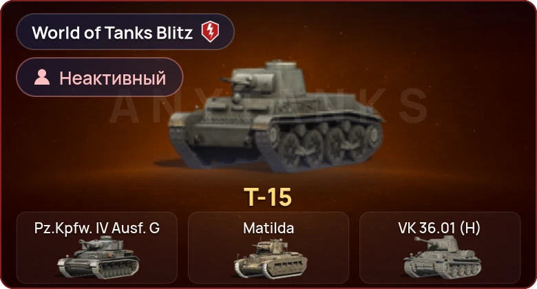 World of Tanks Blitz — Неактив | 1 Прем 