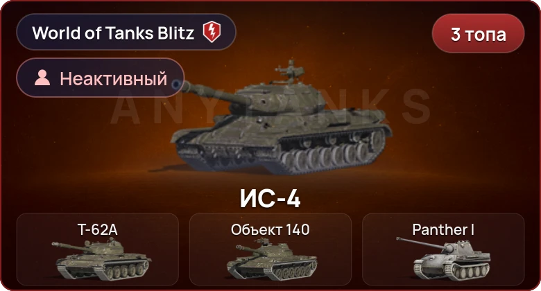 World of Tanks Blitz — Неактив | 3 Топа  