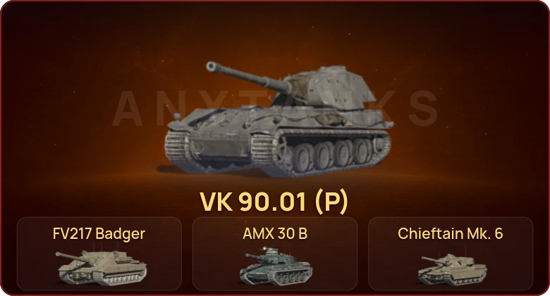 World of Tanks Blitz — Неактив | 22 Топа | FV217 Badger | Chieftain Mk. 6 | Объект 268 Вариант 4 | VK 90.01 (P)  | Смена пароля