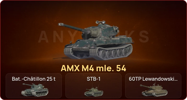 World of Tanks Blitz — Неактив | 6 Топов | AMX M4 mle. 54 