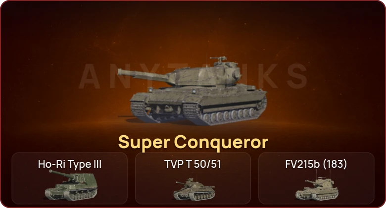 World of Tanks Blitz — Неактив | 6 Топов | Super Conqueror 