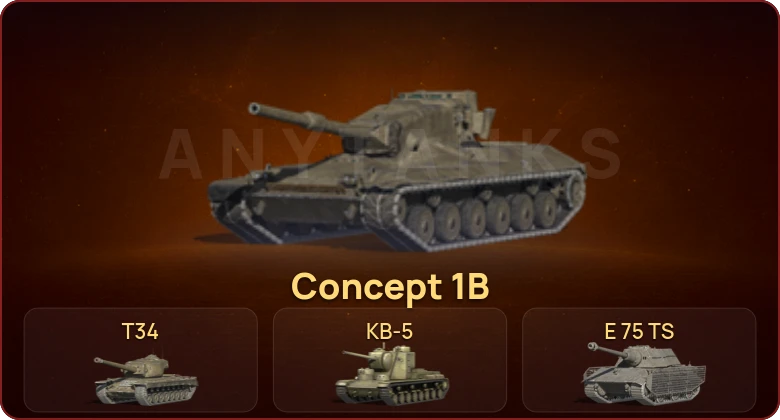 World of Tanks Blitz — Неактив | 1 Топ | Concept 1B 