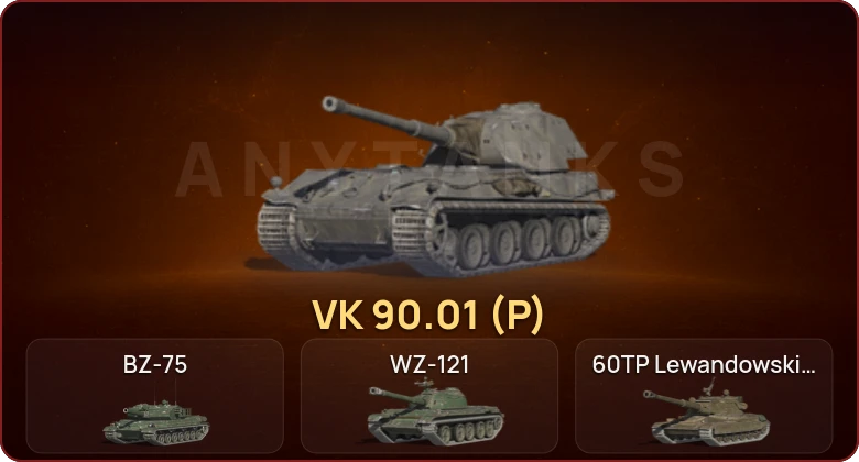 World of Tanks Blitz — Неактив | 11 Топов | Крушитель | VK 90.01 (P) 