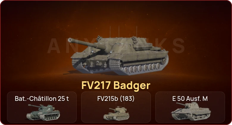 World of Tanks Blitz — Неактив | 5 Топов | FV217 Badger 
