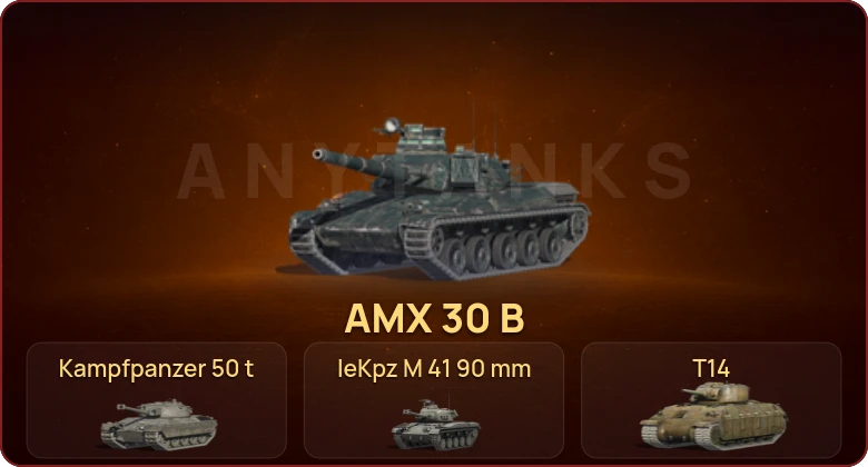 World of Tanks Blitz — Неактив | 2 Топа | AMX 30 B | Kampfpanzer 50 t 