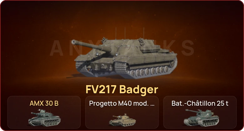 World of Tanks Blitz — Неактив | 26 Топов | AMX 30 B | FV217 Badger 