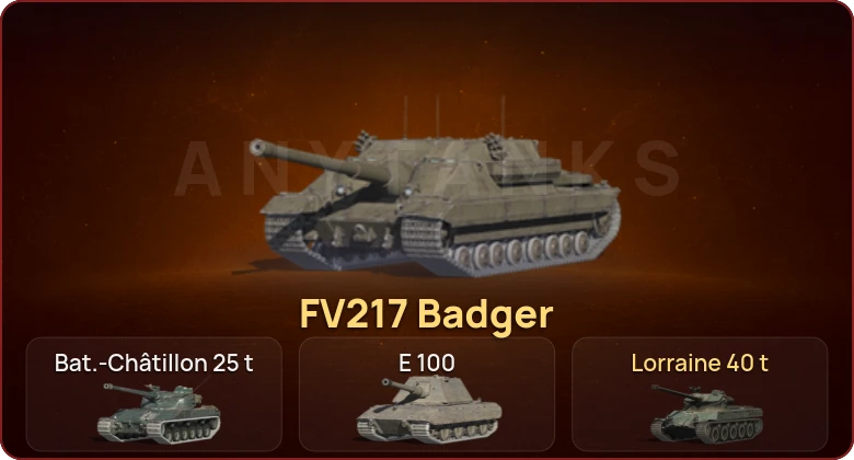 World of Tanks Blitz — Неактив | 3 Топа | FV217 Badger  | Смена пароля