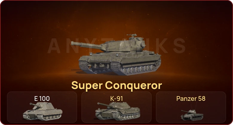 World of Tanks Blitz — Неактив | 2 Топа | Super Conqueror 