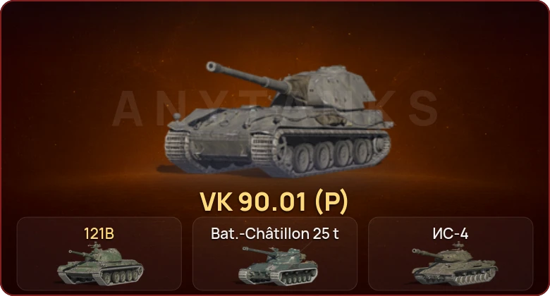 World of Tanks Blitz — Неактив | 16 Топов | 121B | VK 90.01 (P) 