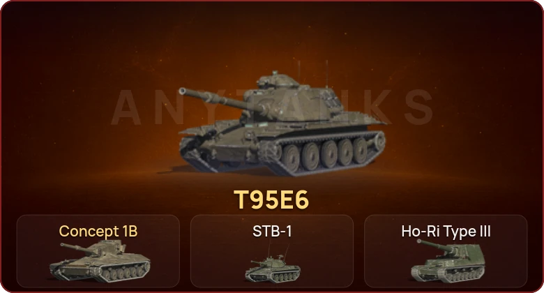 World of Tanks Blitz — Неактив | 13 Топов | T95E6 | Concept 1B 