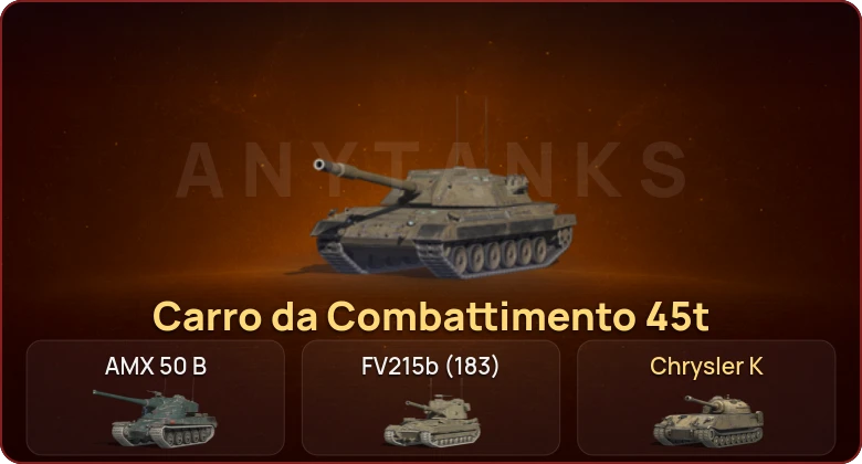 World of Tanks Blitz — Неактив | 3 Топа | Carro da Combattimento 45t 