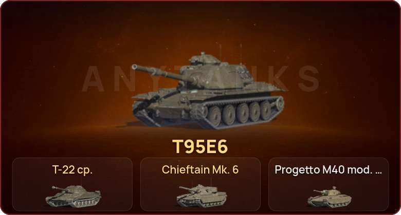 World of Tanks Blitz — Неактив | 24 Топа | Крушитель | Chieftain Mk. 6 | T95E6 | Т-22 ср. 
