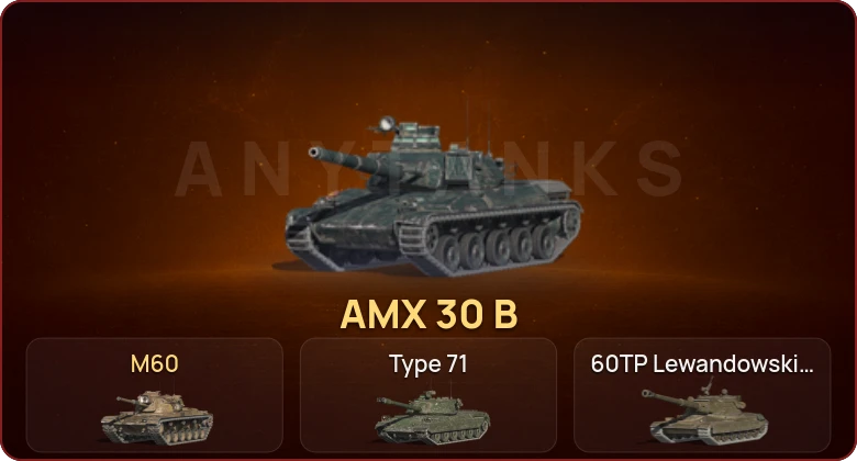 World of Tanks Blitz — Неактив | 6 Топов | AMX 30 B | M60 