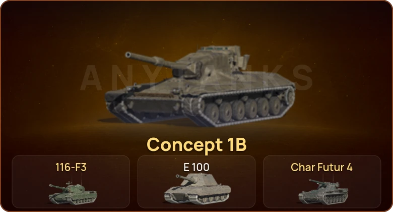 World of Tanks Blitz — 3 Топа | Concept 1B  | Смена пароля
