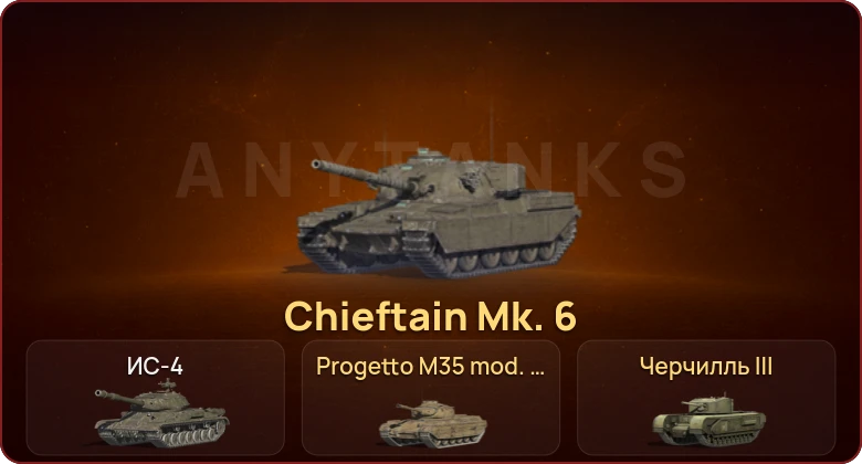 World of Tanks Blitz — Неактив | 2 Топа | Chieftain Mk. 6 