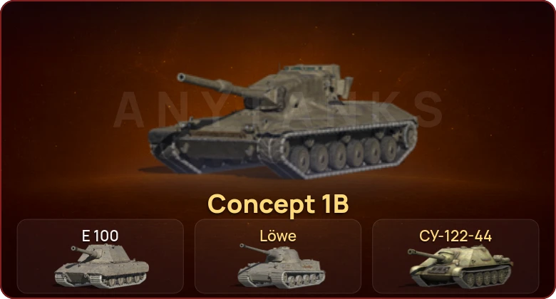 World of Tanks Blitz — Неактив | 2 Топа | Concept 1B 