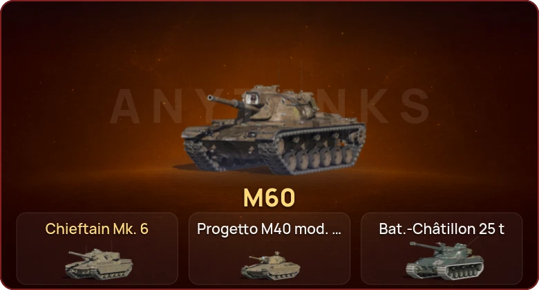 World of Tanks Blitz — Неактив | 21 Топ | Chieftain Mk. 6 | M60 