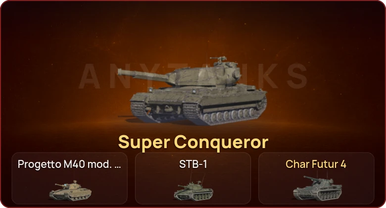 World of Tanks Blitz — Неактив | 3 Топа | Super Conqueror 