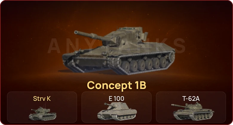 World of Tanks Blitz — Неактив | 6 Топов | Strv K | Concept 1B 