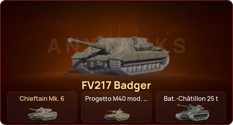 World of Tanks Blitz — Неактив | 24 Топа | Chieftain Mk. 6 | FV217 Badger 
