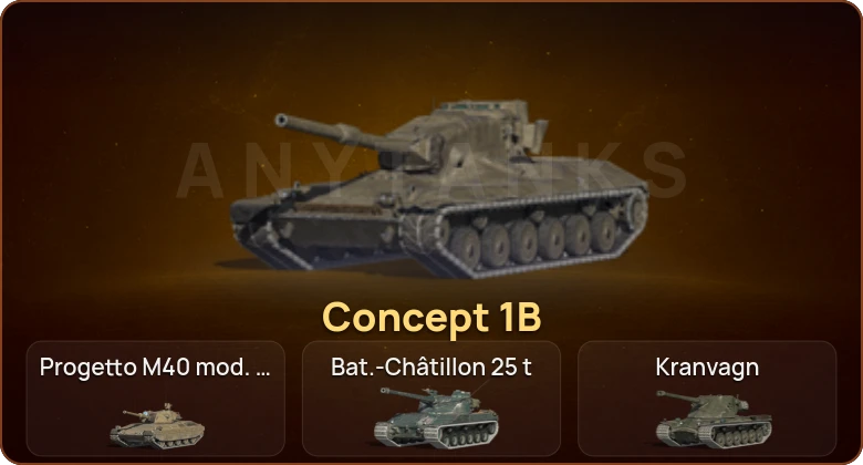 World of Tanks Blitz — 18 Топов | Concept 1B  | Смена пароля