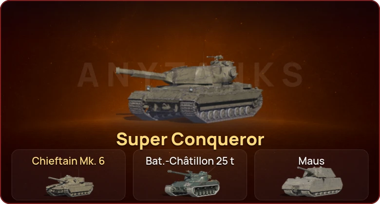 World of Tanks Blitz — Неактив | 7 Топов | Chieftain Mk. 6 | Super Conqueror 