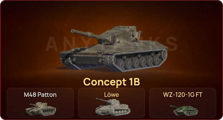 World of Tanks Blitz — Неактив | 2 Топа | Concept 1B 