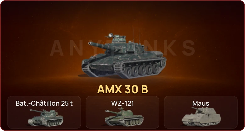 World of Tanks Blitz — Неактив | 12 Топов | AMX 30 B  | Смена пароля