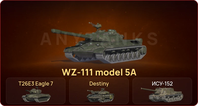 World of Tanks Blitz — Неактив | 1 Топ | WZ-111 model 5A 