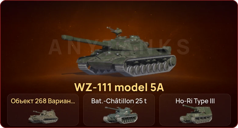 World of Tanks Blitz — Неактив | 20 Топов | WZ-111 model 5A | Объект 268 Вариант 4 