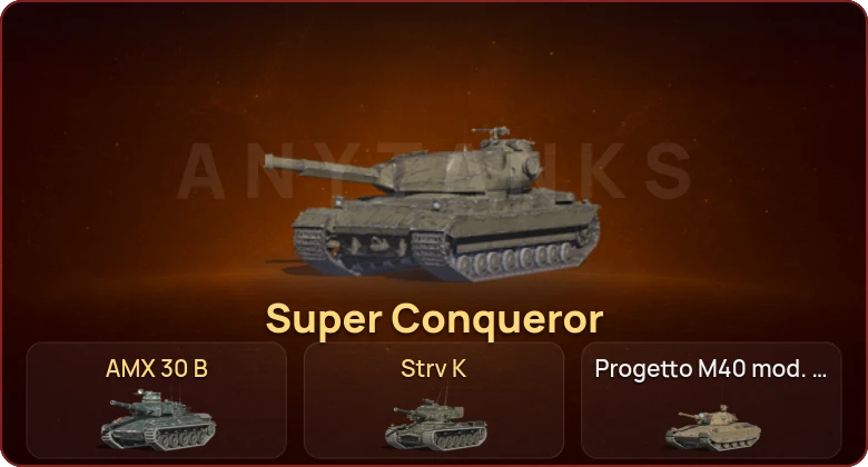 World of Tanks Blitz — Неактив | 17 Топов | AMX 30 B | Strv K | Super Conqueror 