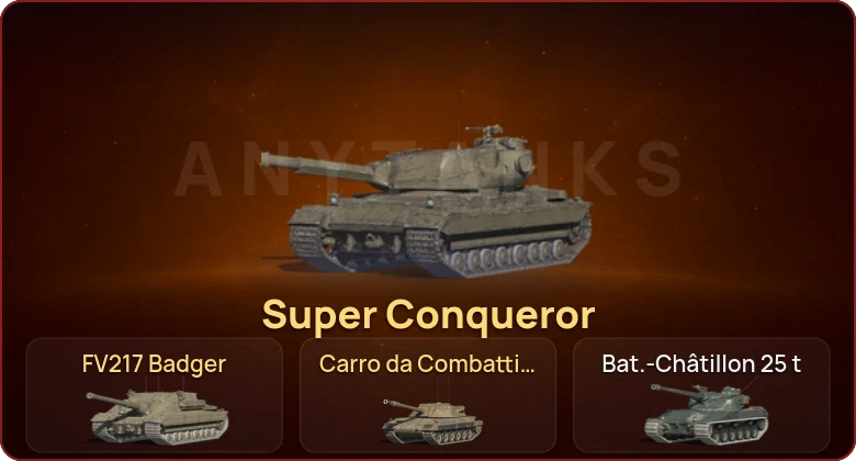 World of Tanks Blitz — Неактив | 16 Топов | Уничтожитель | Carro da Combattimento 45t | FV217 Badger | Super Conqueror 