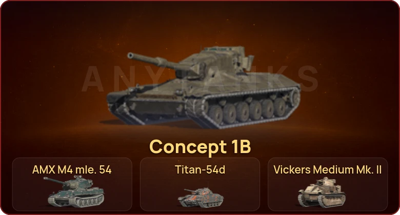 World of Tanks Blitz — Неактив | 2 Топа | AMX M4 mle. 54 | Concept 1B 
