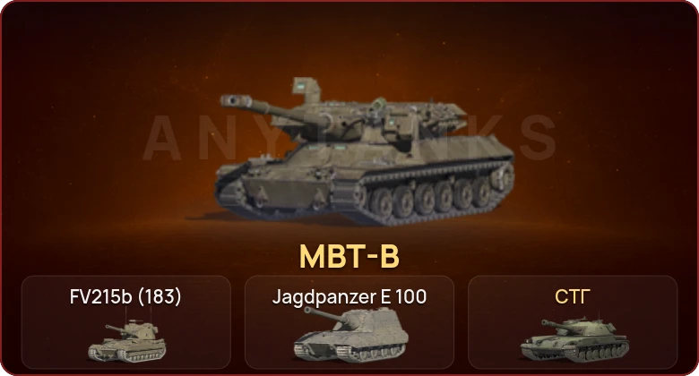 World of Tanks Blitz — Неактив | 3 Топа | MBT-B 