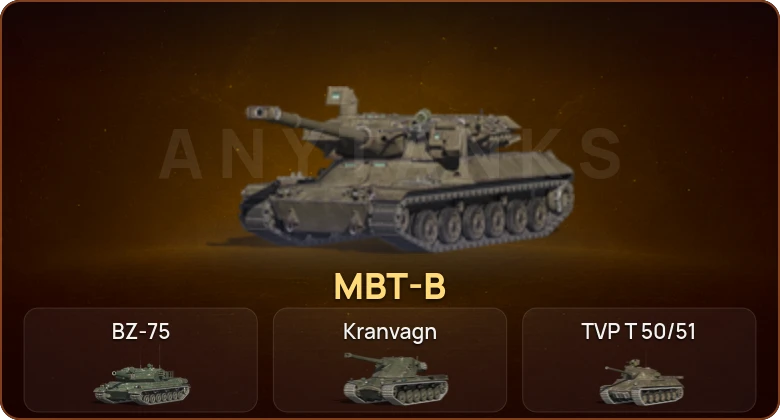 World of Tanks Blitz — 16 Топов | MBT-B  | Смена пароля