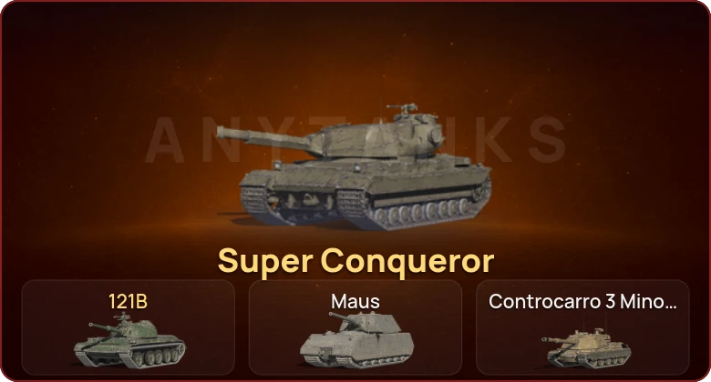 World of Tanks Blitz — Неактив | 7 Топов | 121B | Super Conqueror 