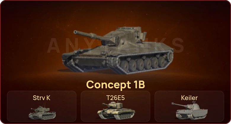 World of Tanks Blitz — Неактив | 2 Топа | Strv K | Concept 1B 