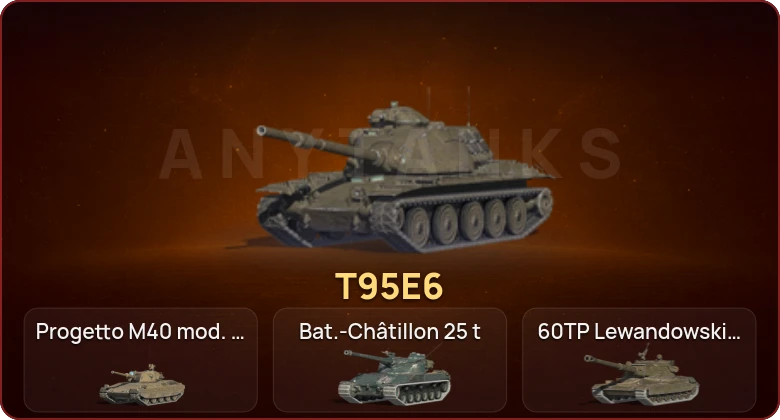 World of Tanks Blitz — Неактив | 7 Топов | T95E6 
