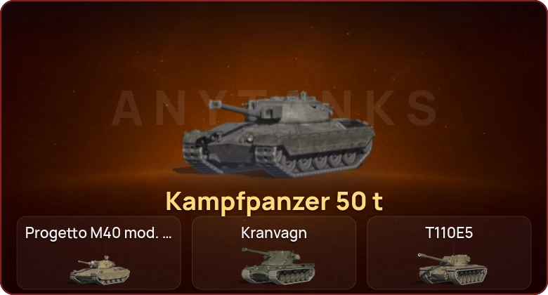 World of Tanks Blitz — Неактив | 11 Топов | Kampfpanzer 50 t 