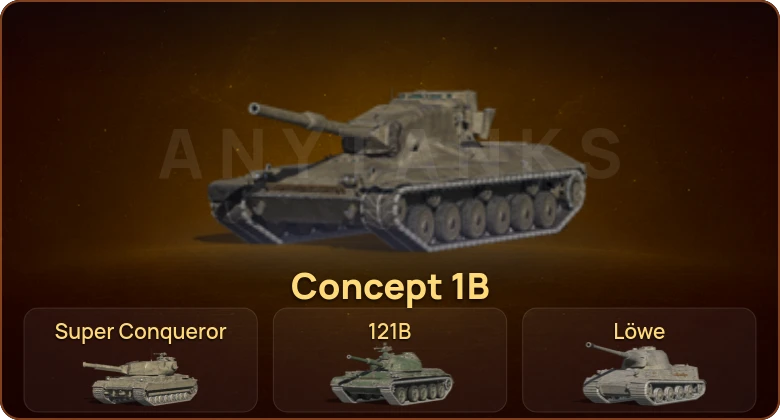 World of Tanks Blitz — 3 Топа | 121B | Super Conqueror | Concept 1B 