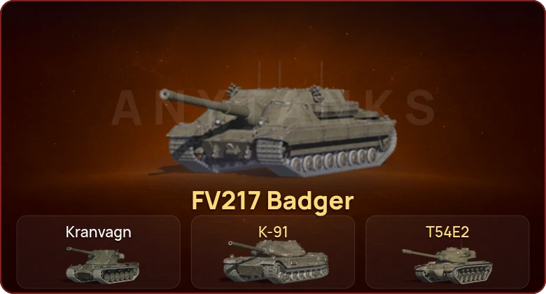 World of Tanks Blitz — Неактив | 2 Топа | FV217 Badger 
