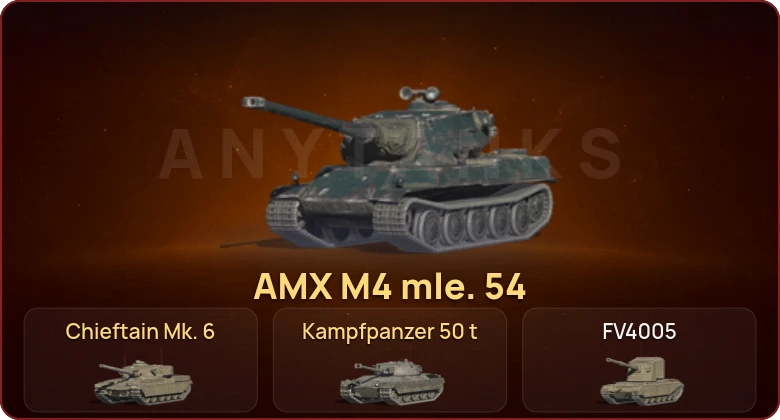 World of Tanks Blitz — Неактив | 4 Топа | AMX M4 mle. 54 | Chieftain Mk. 6 | Kampfpanzer 50 t 