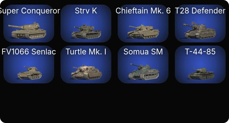Танки Блиц — 11 Топов | Strv K | Chieftain Mk. 6 | Super Conqueror | Объект 260 