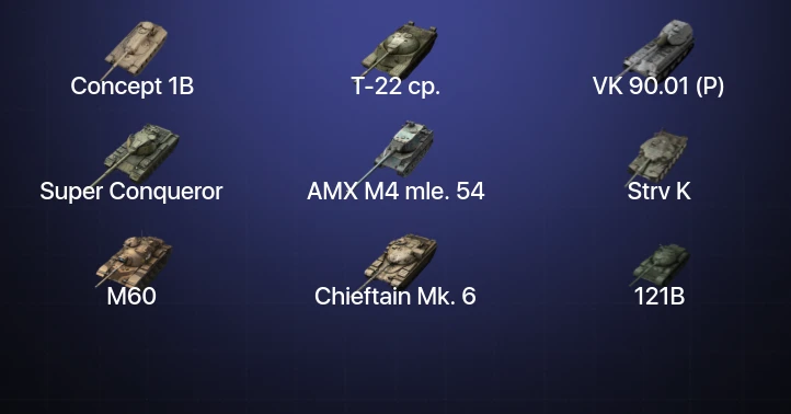 Танки Блиц — 25 Топов | Carro da Combattimento 45t | Strv K | VK 90.01 (P) | Kampfpanzer 50 t 