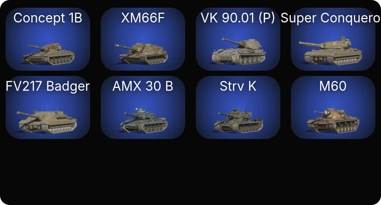 Танки Блиц — 37 Топов | Concept 1B | Объект 260 | VK 90.01 (P) | Super Conqueror 