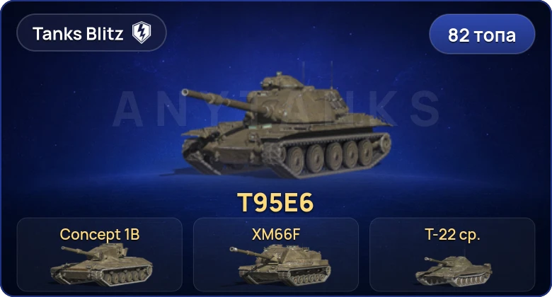 Танки Блиц — 82 Топа | T95E6 | Concept 1B | Объект 907 | Т-22 ср. 
